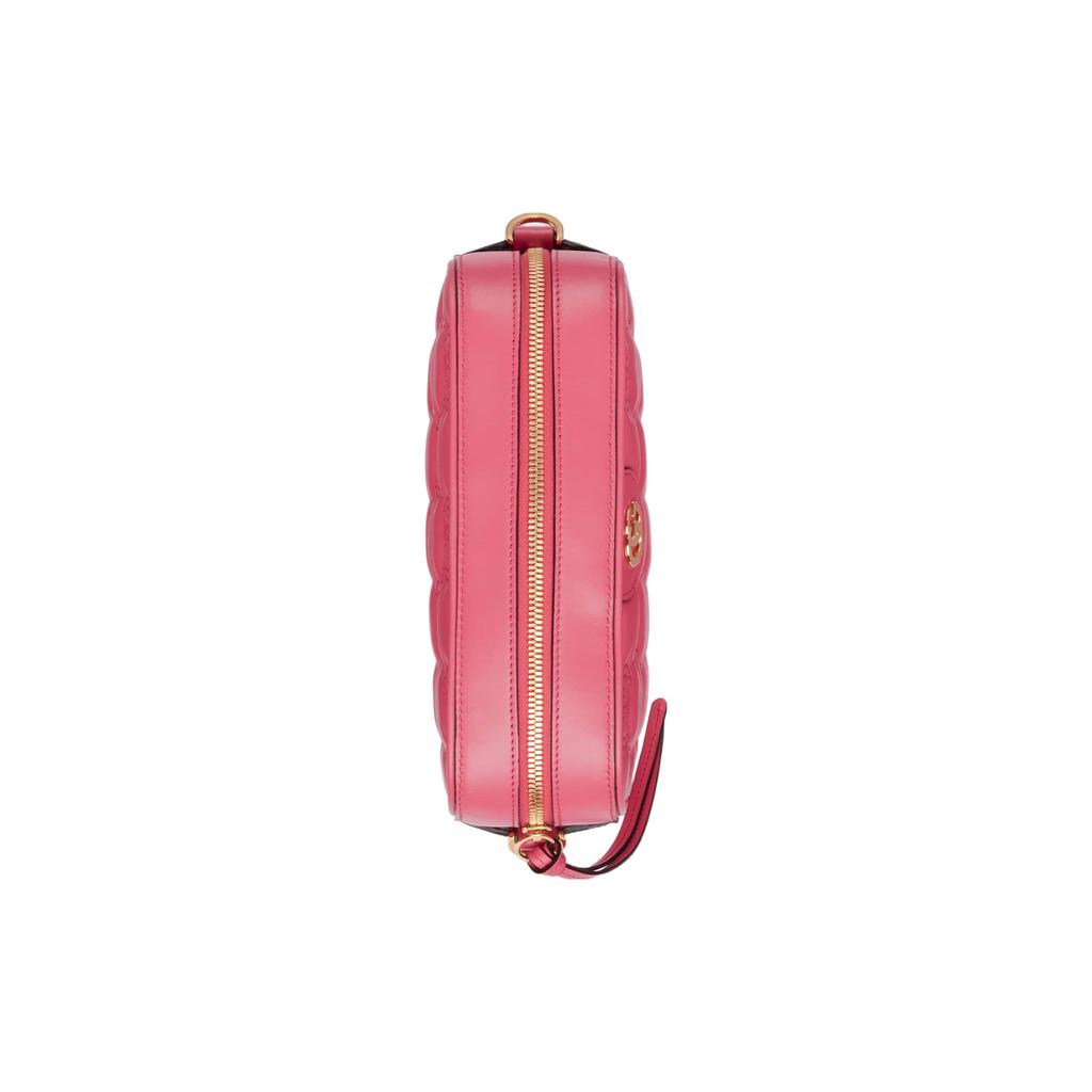 Gucci GG Matelassé Gold Logo Leather Canvas Backpack Leather Shoulder Bag Tote Crossbody Small Pink Women bags 702234-UM8HG-8550
