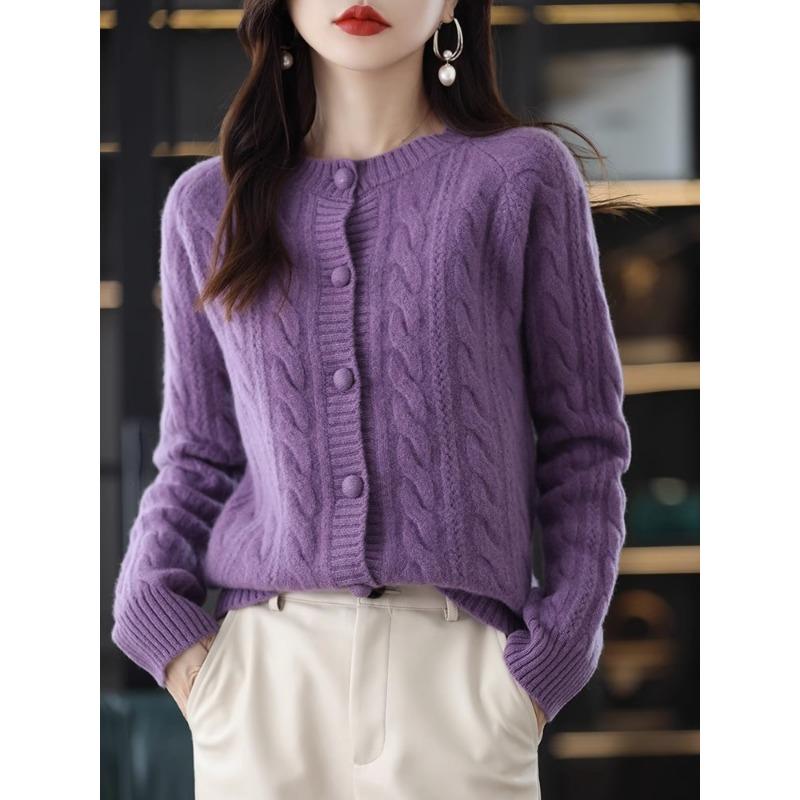 Women S Twisted Knitted Cardigan Loose Short Autumn New Arrival