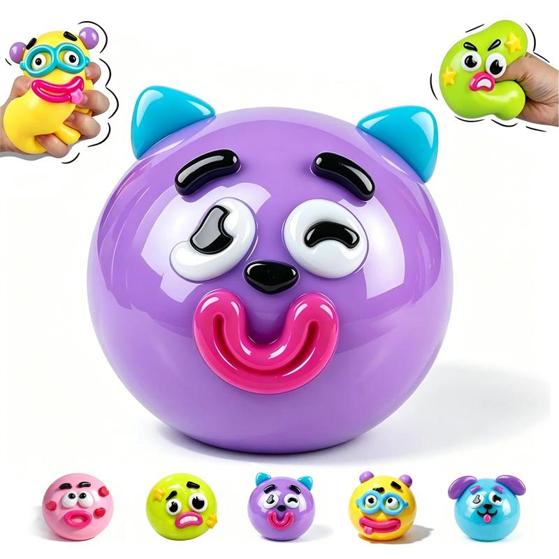 НОВИНКА Smushers Squishy, Игрушка-сквиши «Собачья мордочка» из коллекции Curiosities, Мягкая, Формируемая, Милая, Медленно восстанавливающая форму, Игрушка для сжатия, Расслабляющая, Сенсорная