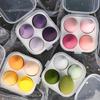 Набор из 4 предметов Beauty Egg, набор из тыквенных спонжей для макияжа с каплями воды, цветной кушон, косметический спонж для сухого и влажного использования