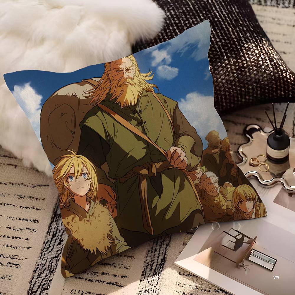 VVinland SSagaS Anime Pillow Gift Home Office Decoration Pillow Bedroom Sofa Car Cushion CoverPillow Case