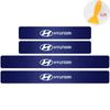 4PC Car Door Sill Pedal Carbon Fiber Protective Film Anti-scratch And Waterproof Sticker For Hyundai Accent Azera Elantra I30 TT2