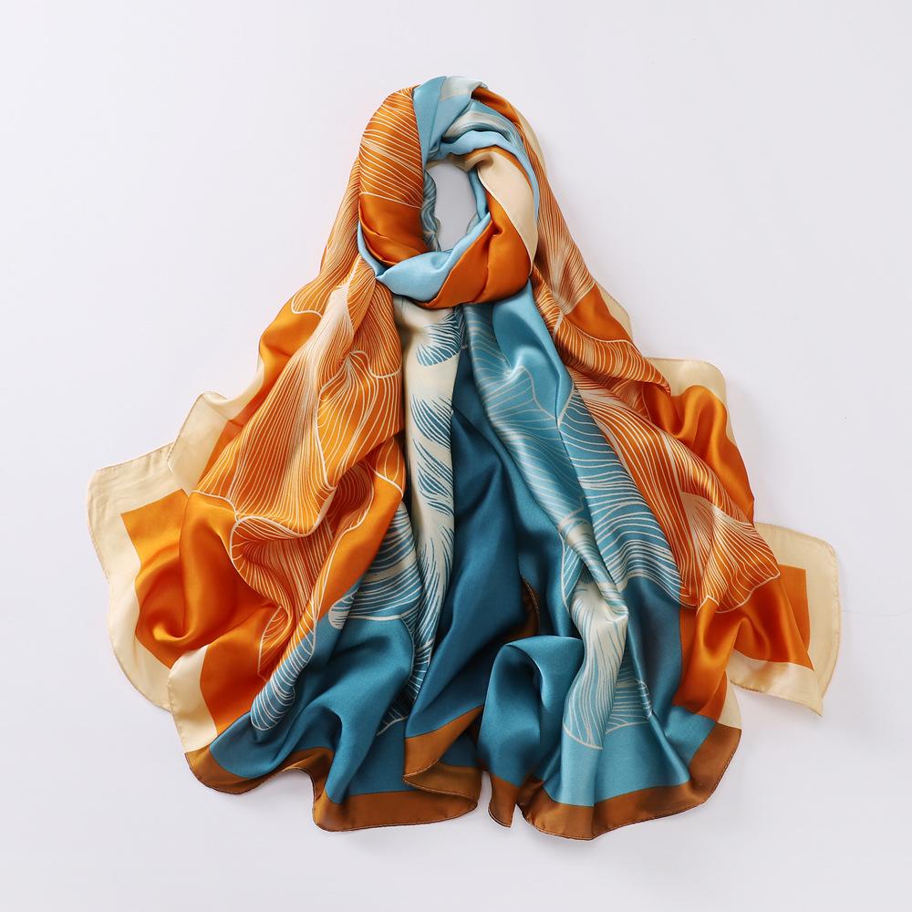 Шарф с длинным цветочным узором, благородный и элегантный шарф, шаль, шарф, 90 * 180 см