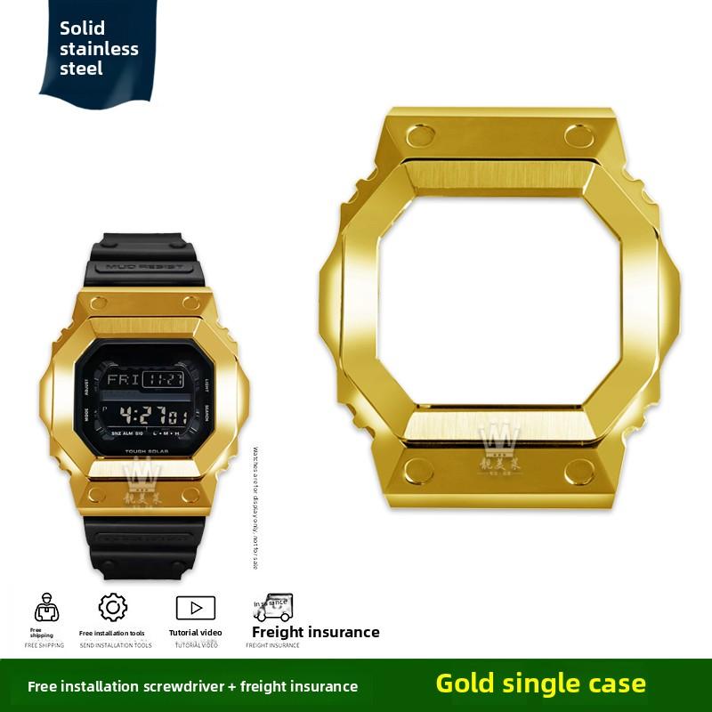 Мод Комплект GX-56 Металлический Корпус Ремешок Для Casio GSHOCK G Большой Квадратный GX-56BB GXW-56 Безель ремешок для часов Нержавеющая сталь мужской Сплошной Браслет