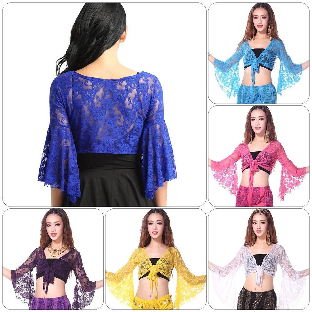 Топ для танца живота для ночного клуба, шнуровка, сценический топ, женская кружевная шаль