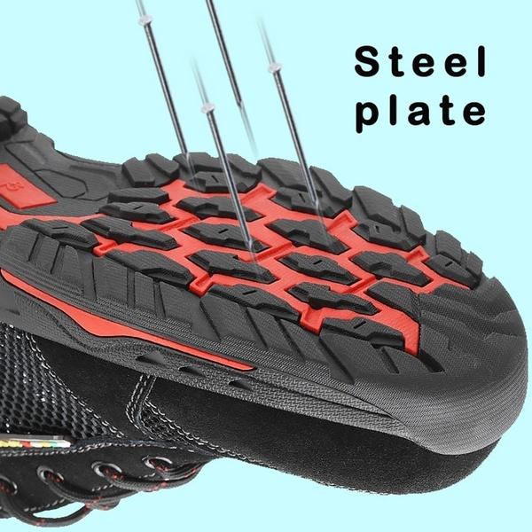 Летняя дышащая легкая защитная обувь, повседневная рабочая обувь с защитой от проколов и разрушением