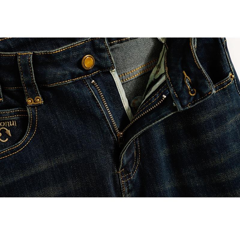 Dimanaf 2025 Большой размер Осень Женские Джинсы Брюки Деним Эластичные Базовые С высокой талией Оверсайз Модные Брюки 5XL