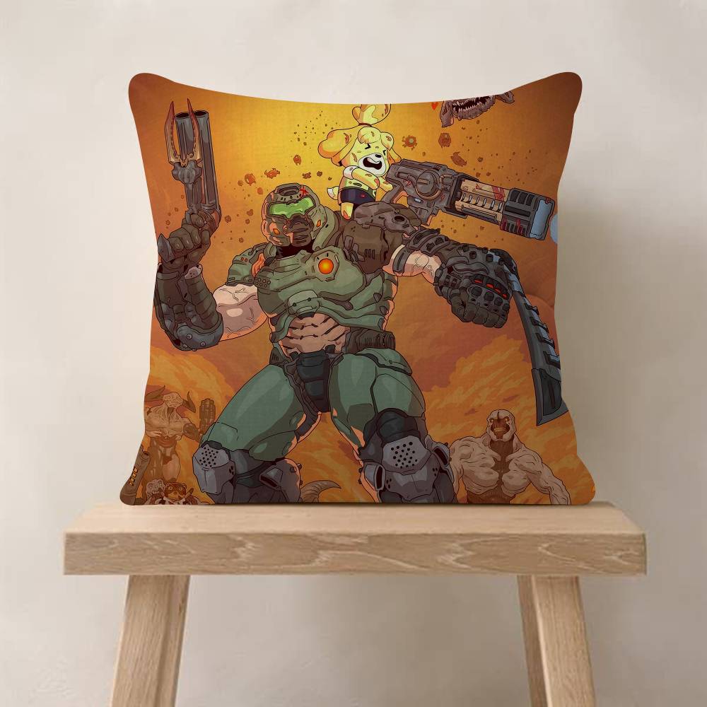pc Game ADOOMEternal Cushion Cover Inches Farmhouse Decor Home Throw Pillow Covers For Couch Decorations