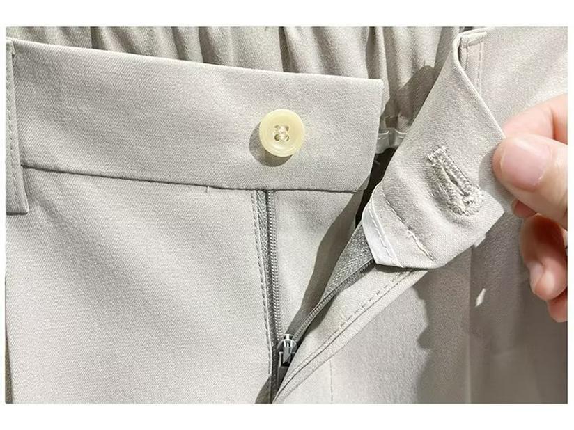 Черные мужские повседневные прямые брюки — модные, универсальные, свободного кроя для весны и осени 