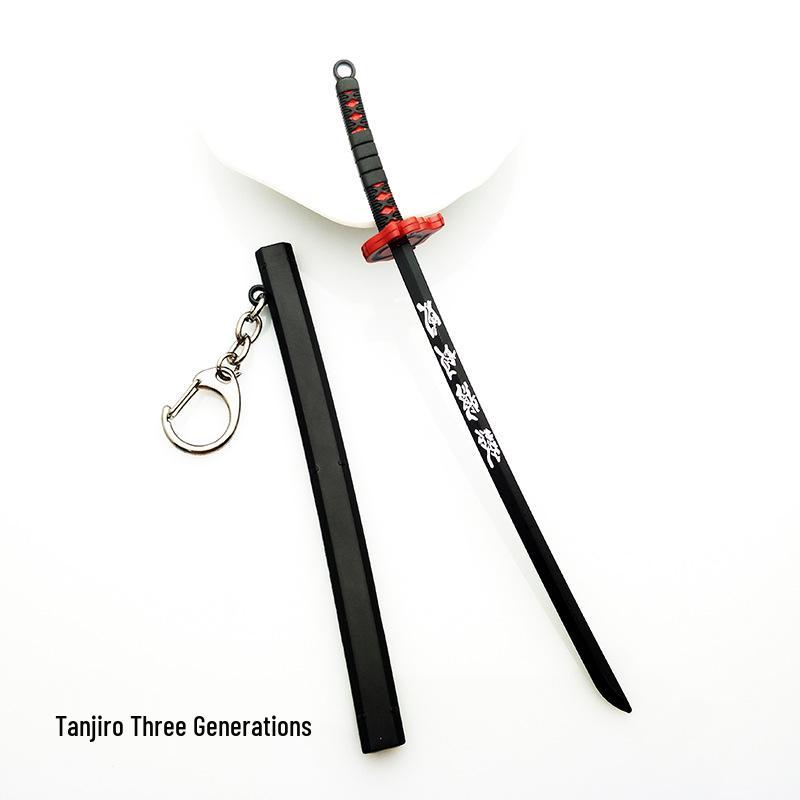 Demon Slayer Keychain: Kamado Tanjiro Nichirin Sword - Water, Insect, Flame Pillar Weapon Model Pendant