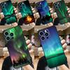 Чехол для телефона 'Северное сияние' для iPhone 17 Pro Max 14 11 15 16 Pro Max 13 12 mini 16 Plus 16e 17 Air Funda