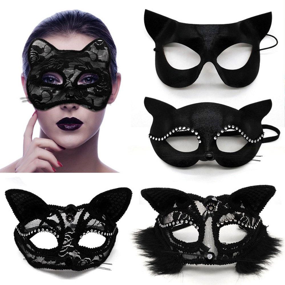 Costume Halloween Supply Animal Party Supplies Lace Masquerade Venice Mask Cat Face Masks