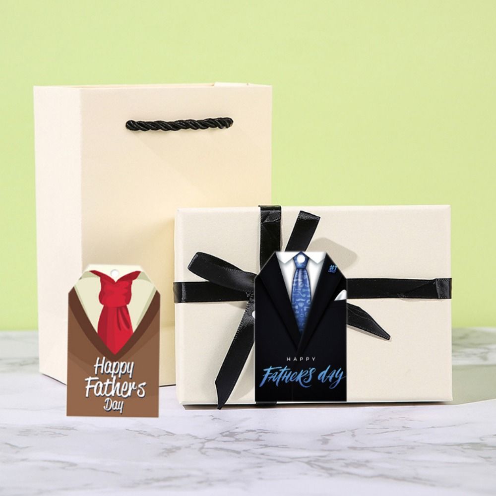 Colorful Neckties Hanging Label Paper Father's Day Ornament Father's Day Tie Tag  Party Favors