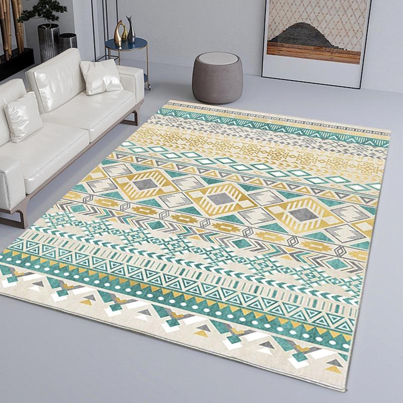 Большой ковер с принтом в марокканском стиле, противоскользящий, износостойкий, мягкий коврик для гостиной, спальни, ковер, классический и этнический, красивый