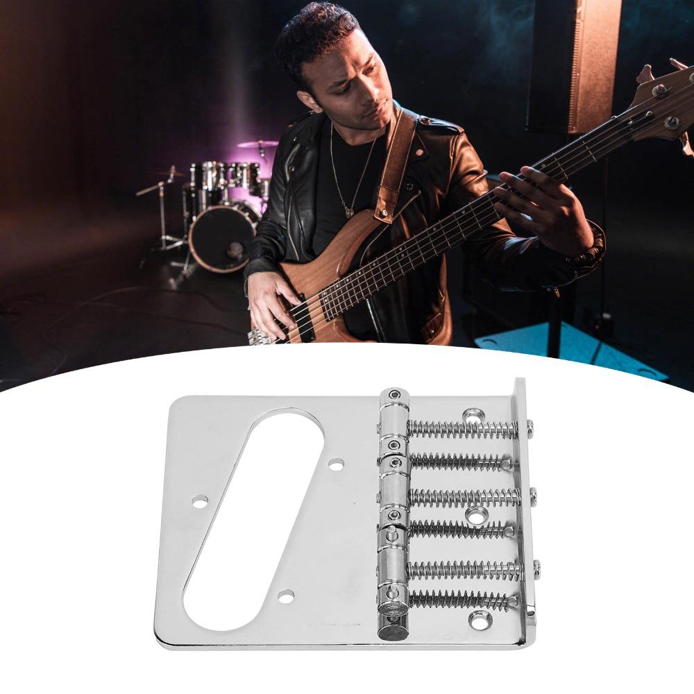 Metal Electric Guitar Bridge Silver Metal Saddle Bridge Fixed Guitar Bridge Electric Guitar