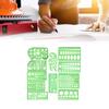 11Pcs Geometric Drawing Templates Stencils Clear Measuring Template Rulers Geometric Shape Drawing Template For Drafting