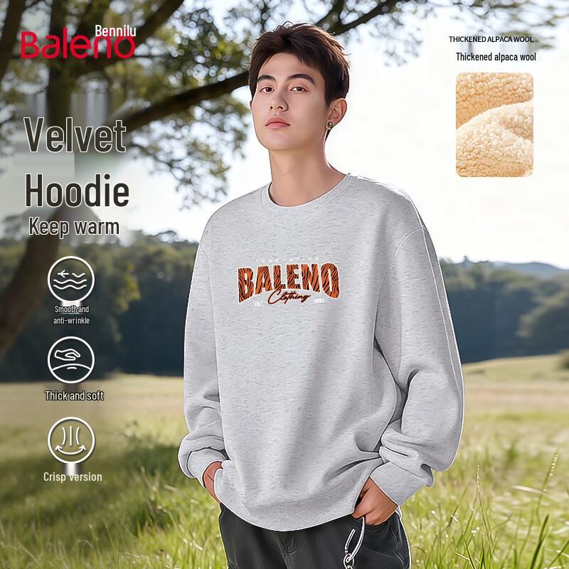 Baleno Men's Heavyweight Fleece-Lined Crewneck Sweatshirt
