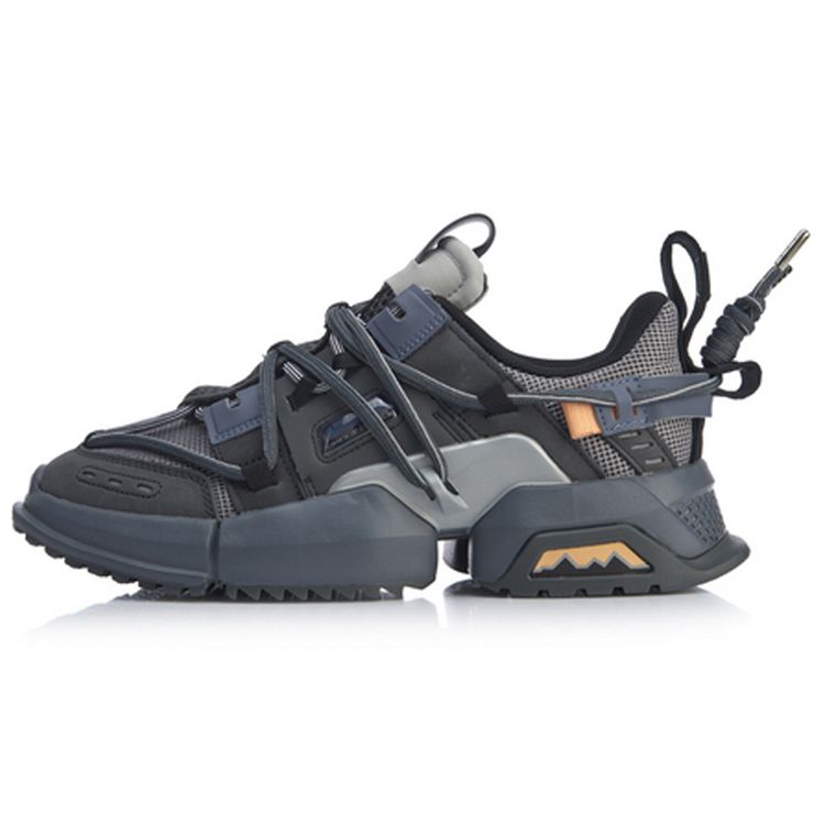 Li Ning Pangu Trek 2019 New York Fashion Week износостойкие дышащие низкие спортивные повседневные туфли мужские кроссовки снежно-серые AGLP075-6