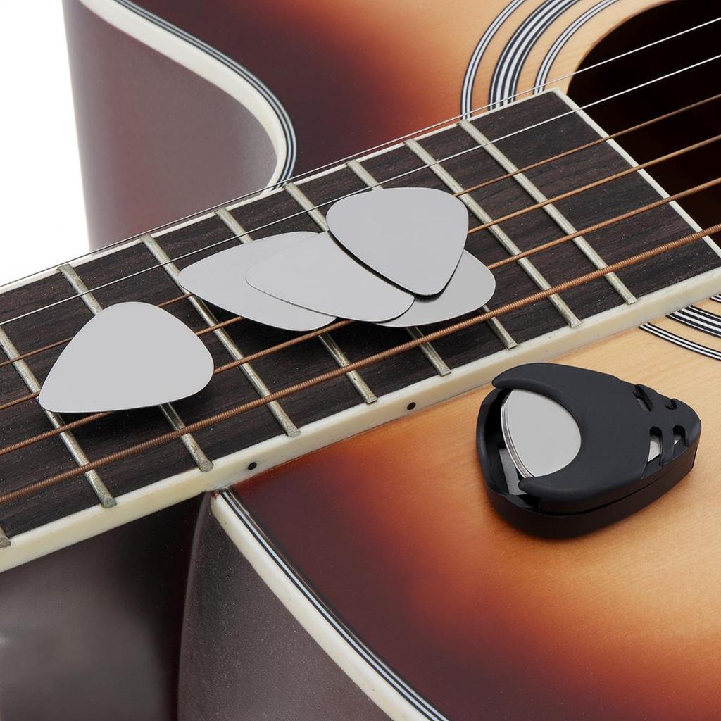 20 шт. медиаторы для гитары 0,3 мм из нержавеющей стали, электрогитара, бас-медиатор с держателями для медиаторов