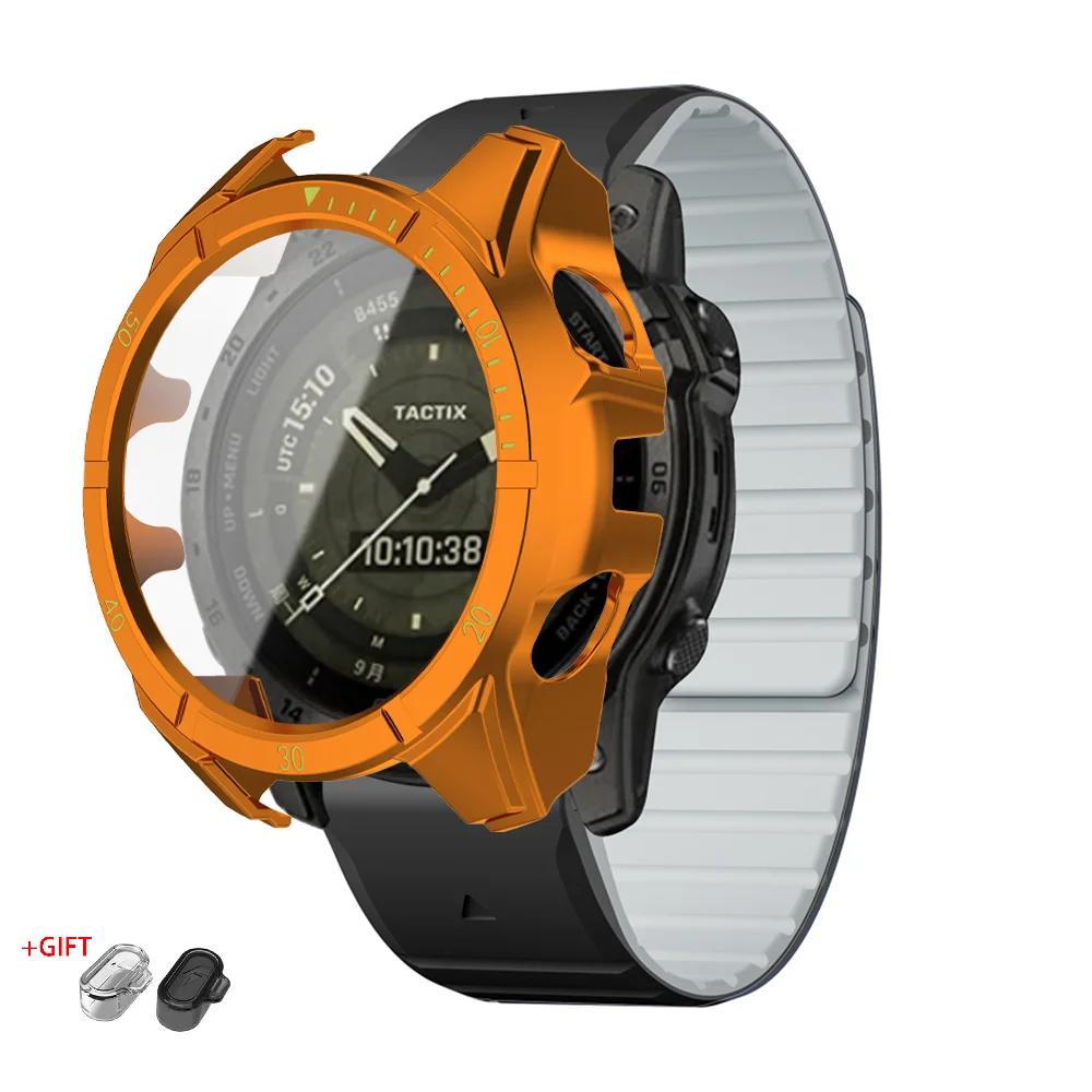 Ремешок+Чехол Для Garmin Fenix 8 47 51мм Защитное Стекло Магнитный Силиконовый Ремешок QuickFit Браслет Протектор Fenix8 Аксессуары