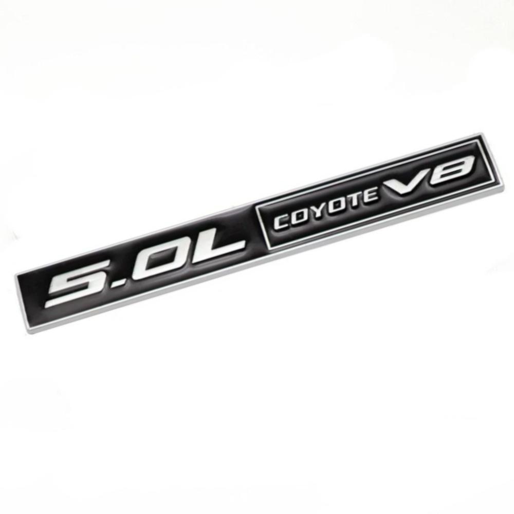 3D Metal 5.0L COYOTE V8 Rear Trunk Side Fender Emblem Badge Sticker Car Accessories For M Ustang 5.0 GT F150 FX4 Kuga MONDEO