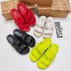 Melissa Sandal Women Pvc Flat Slides With Wide Band And Buckle For Beach Outings