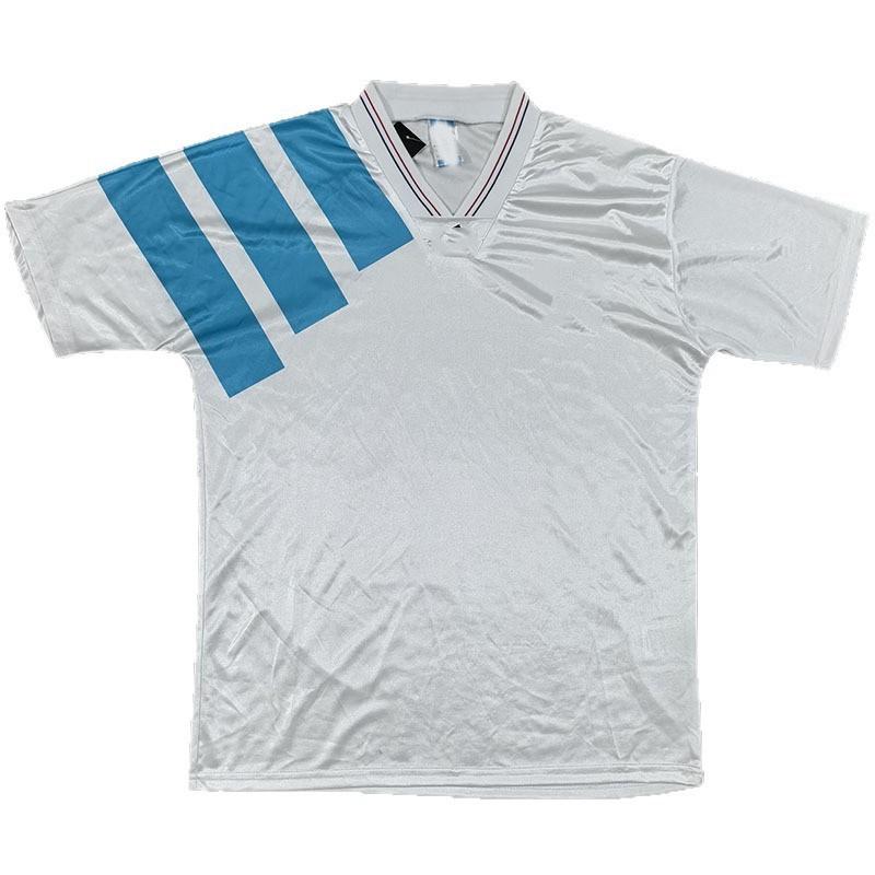 Vintage 1992-1993 Marseille Home Soccer Jersey Short Sleeve Mens Football Shirt S To XXL