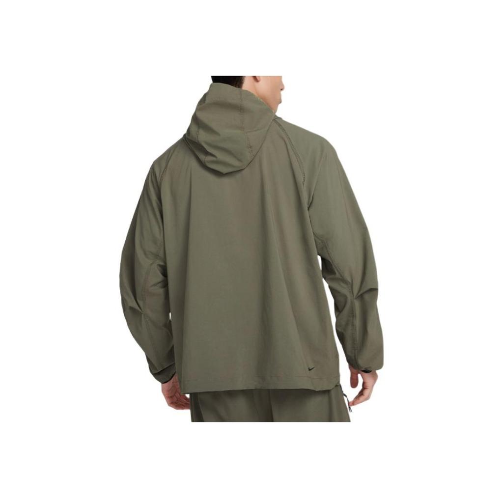 Nike Tech Windrunner с капюшоном, удобная повседневная спортивная куртка с длинным рукавом, мужская куртка зеленого цвета HM7152-223