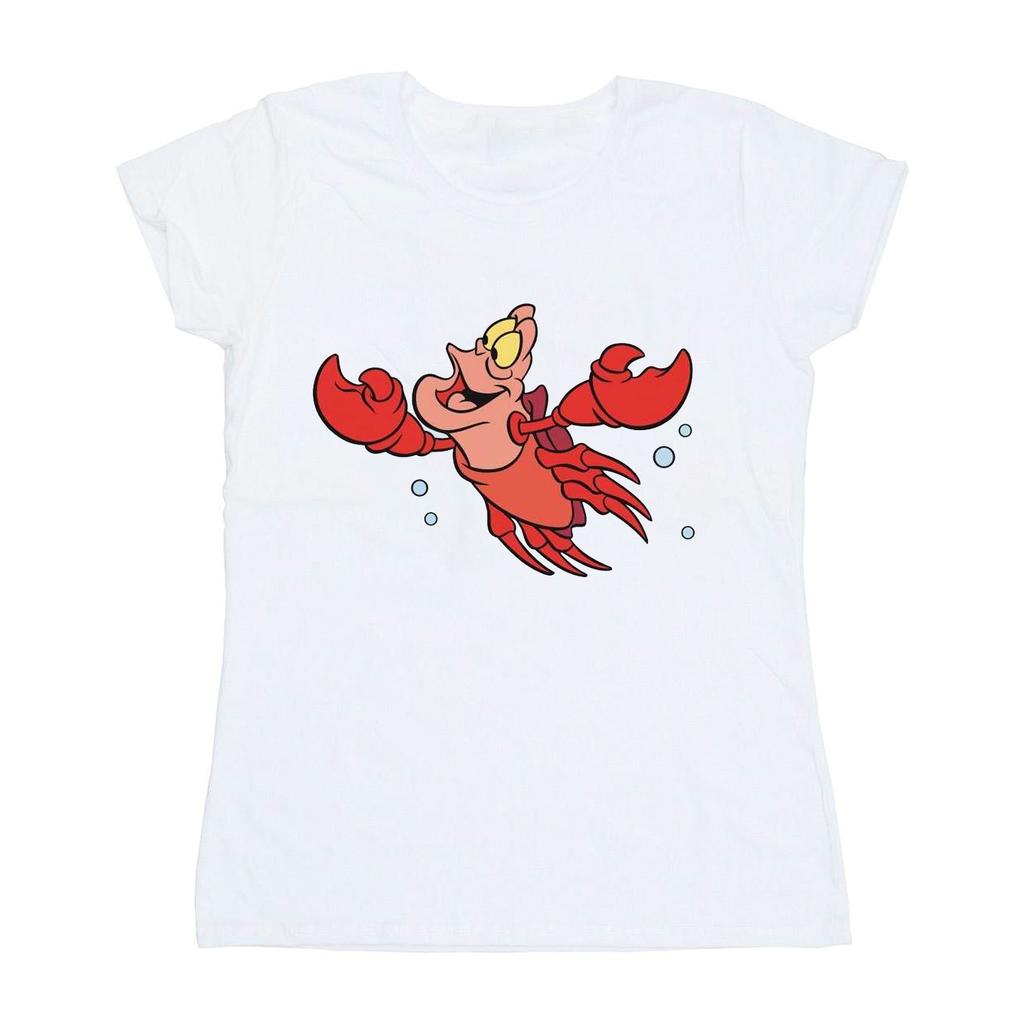 Disney Womens/Ladies The Little Mermaid Sebastian Bubbles Cotton T-Shirt