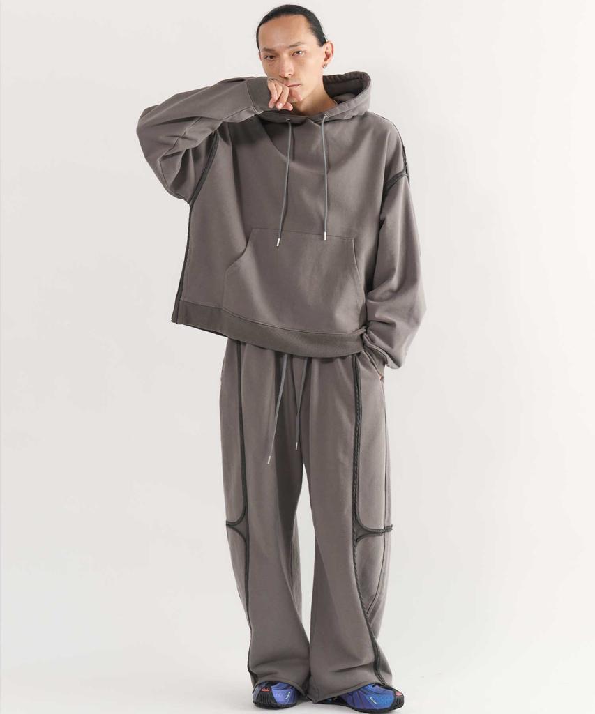 SMITHARMOR Saka Essential Широкие стираные спортивные штаны_Угольный
