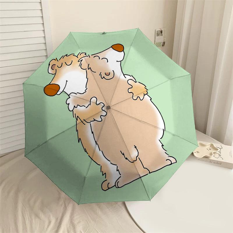 1PC bear illustrationUmbrella-8-Rib Reinforced, Automatic Open, Lightweight & Durable, Cute Fashion Accessory for Outdoor-P149