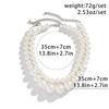 Retro Multi-layer Pearl Clavicle Choker Necklace for Women