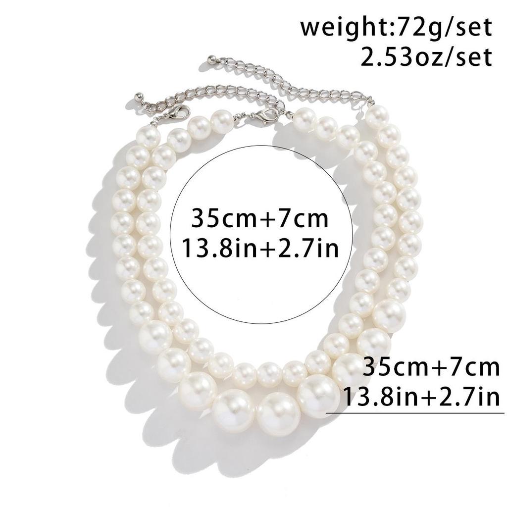 Retro Multi-layer Pearl Clavicle Choker Necklace for Women
