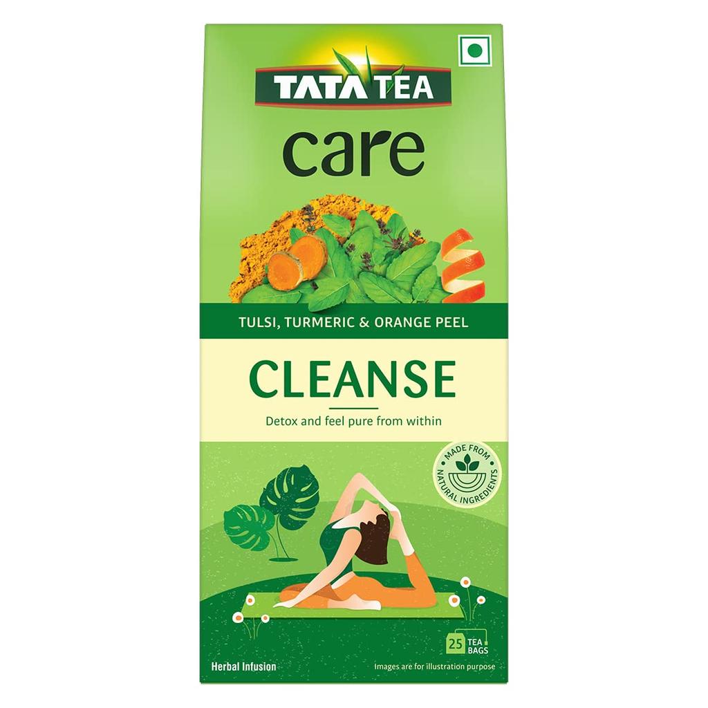 Зеленый чай для очищения с Тулси и Куркумой (25 пак), Infusion Green Tea with Tulsi, Turmeric,  Tata Tea