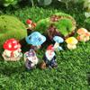 Bonsai Ornament Mushroom Figurines Miniature Mushroom House Gnome Terrarium Micro Landscape