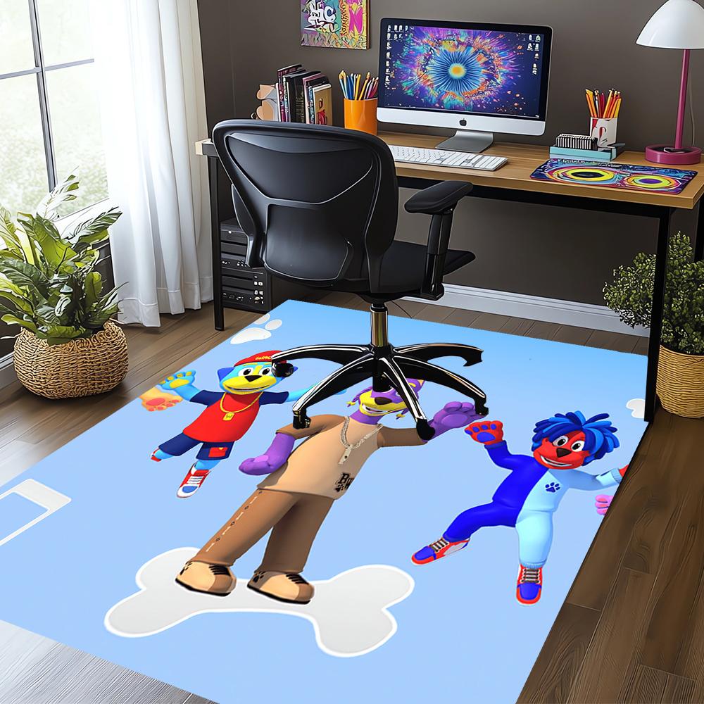 Doggyland Printed Carpet,Rug,for Office Chair Living Room Bedroom Kitchen Room Decor Gifts.