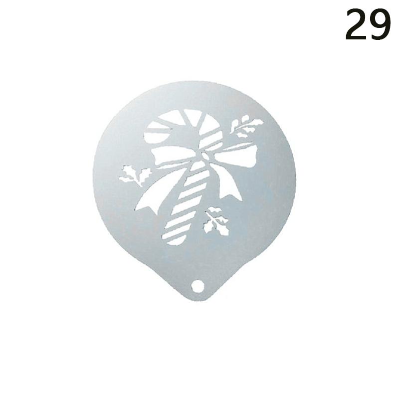 Форма для цветения из нержавеющей стали, необычная модель для штамповки кофе, утолщенный трафарет для распыления кофейной молочной пены