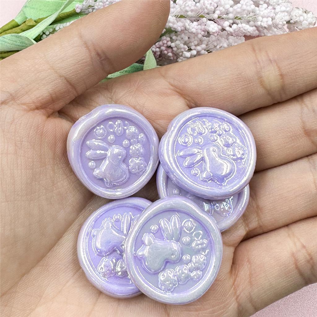 Hanmade 5Pcs 24*25mm Rabbit Geometry DIY Beads For Necklace Earrings Making Craft Acrylic Charms Jewelry Making Handmade Material Beading Accessory