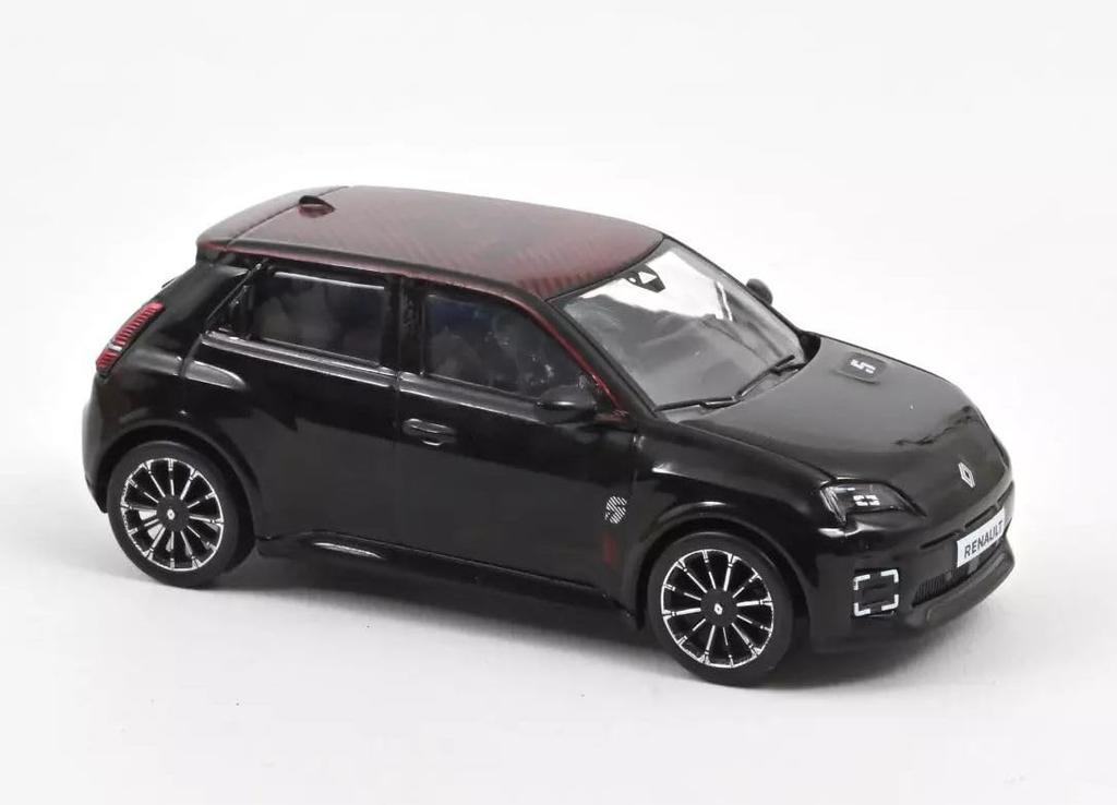 NOREV 1/43 Renault 5 E-Tech 2024 Black Sanct NOREV E-Tech 100% Electric Miniature Car