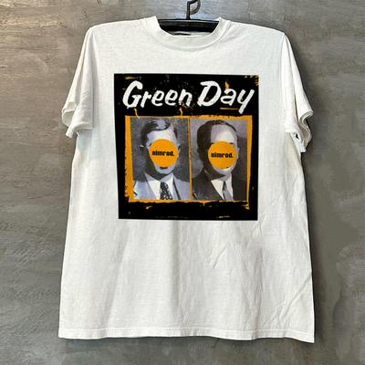 Green Day Green Day Группа Альбом Пластинка Футболка с коротким рукавом Винтажный Американский Ретро Дизайн Половинный рукав Мужская