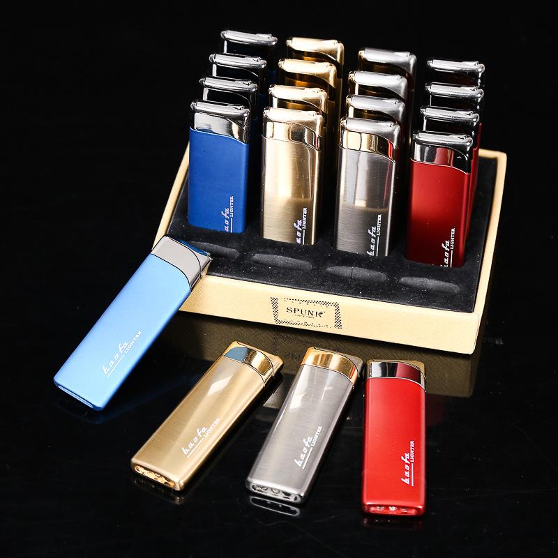 Sipike Ultra-Thin Windproof Metal Lighter with Customizable Print - Creative Gift for Smokers