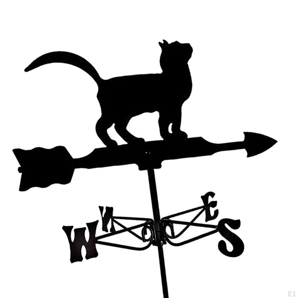 Черный флюгер из кованого железа, индикатор направления, сцена на ферме, классический флюгер для улицы