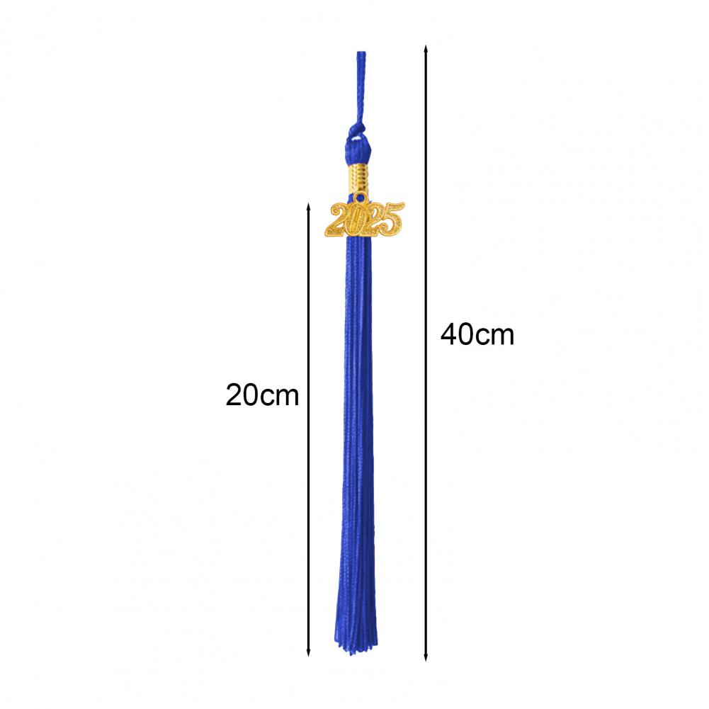 40cm Tassel Graduation Hat Tassel with 2026 Charm Solid Color Cap Hornor Tassel for Master Bachelor School Graduation Party