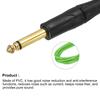 Uxcell Guitar Tool Cable 3M TRS Angle Electric Bass Cable Cord for Guitar Bass Green 6mm-6mm Straight-Straight
