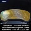 For BMW 5 Series 17-22 G30 G31 Dashboard,Navigation Screen Transparent TPU Protective Film Anti-scratch Repair Film Accessories