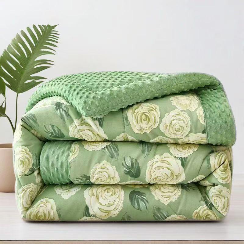 Популярное 3D-массажное одеяло из бобового бархата класса А – для всех сезонов, легкое и теплое, для дома или общежития