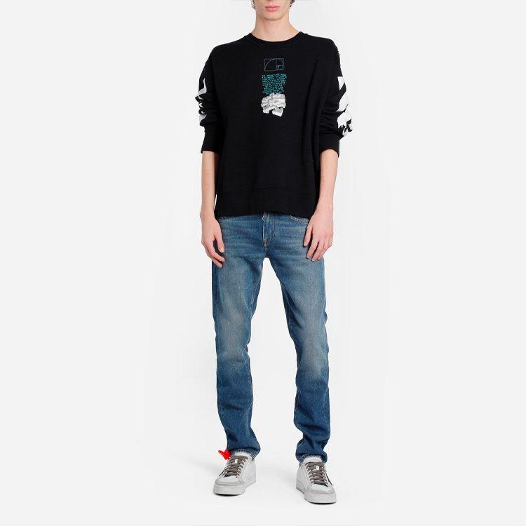 Свитшот OFF WHITE Dripping Arrows Incompiuto OMBA037R20E300051001
