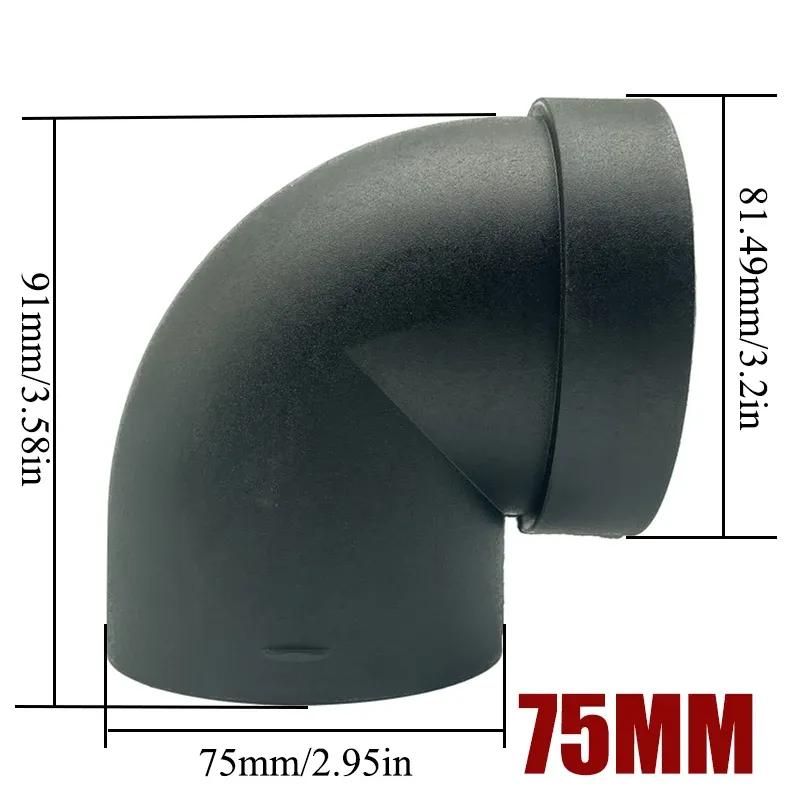 1/2/4/6X 75mm/2.95inch Car Diesel Parking Heater Air Vent Outlet L Shape Elbow Ducting Pipe Connector For Webasto Eberspaecher