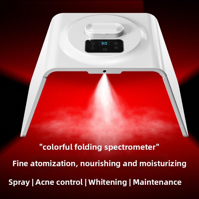 Светодиодный спектрометр с горячим и холодным распылением, портативный складной прибор для красоты, нагревающий прибор для фотонного омоложения, салон красоты