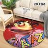 Tazmanian Devil Round Area Rug Carpet Rug For Living Room Bedroom Sofa Playroom Decor Nonslip Floor Mat